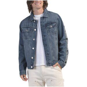 TRUE RELIGION Logo Taping Denim Jacket